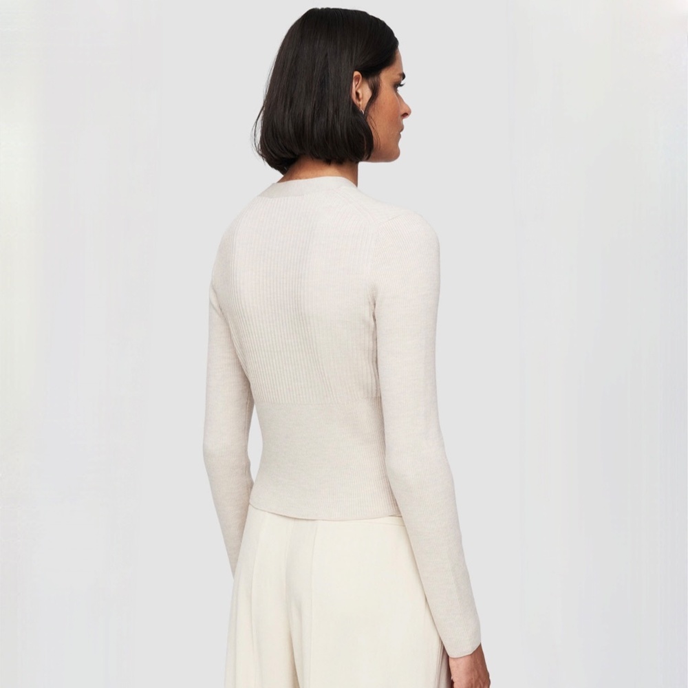 JOSEPH Fine Merino Rib Cardigan - Picture 4 of 9
